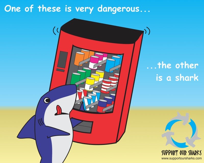 Vending machines kill more people than sharks